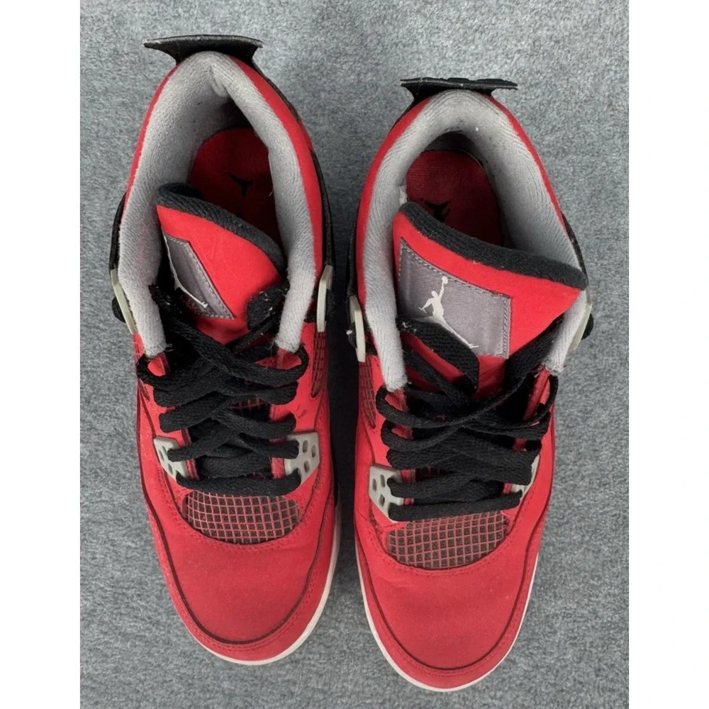 Nike Air Jordan 4 Retro Toro Bravo Red Black Suede Jumpman Sneakers